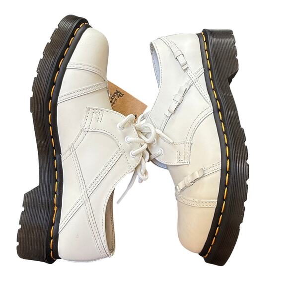 NWT Dr Martens 1461 Bow Smooth Leather Oxford Shoes Women's Size 38 7 White - Picture 3 of 7